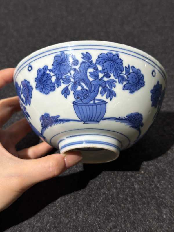 明嘉靖 青花花卉纹碗 - 图3