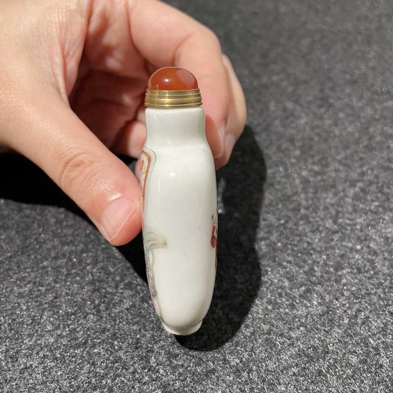 清道光 御制粉彩窦燕山教五子图鼻烟壶 - 图7