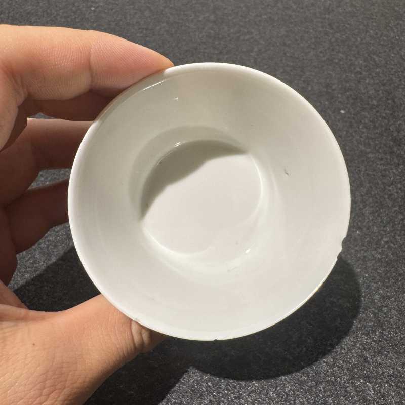清雍正 墨彩人物故事图马蹄杯一组四件 - 图17