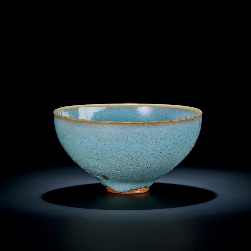 明 钧窑天蓝釉茶碗