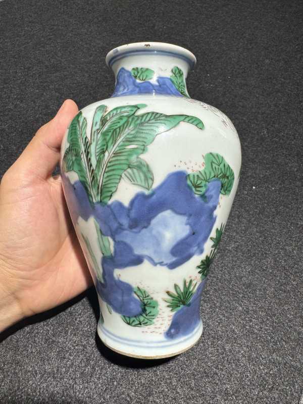 清康熙 青花五彩婴戏小罐 - 图4
