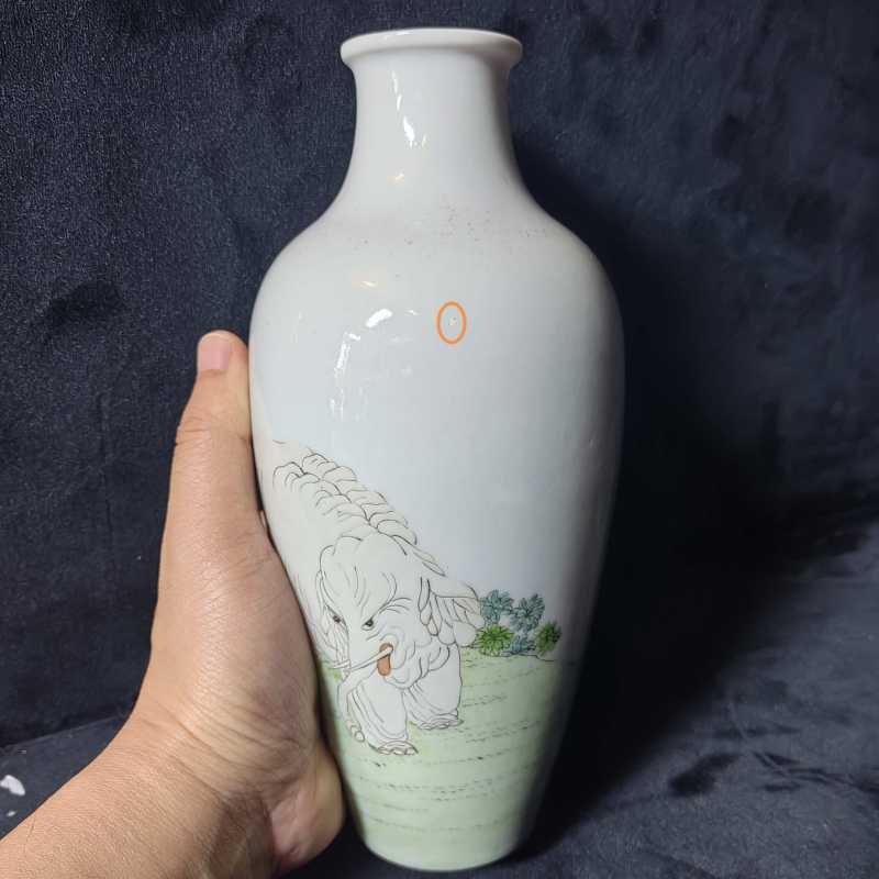 民国 粉彩孝感动天人物瓶 - 图9