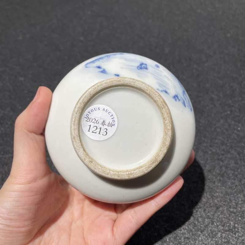 清光绪 青花山水人物故事图荸荠瓶 - 图11