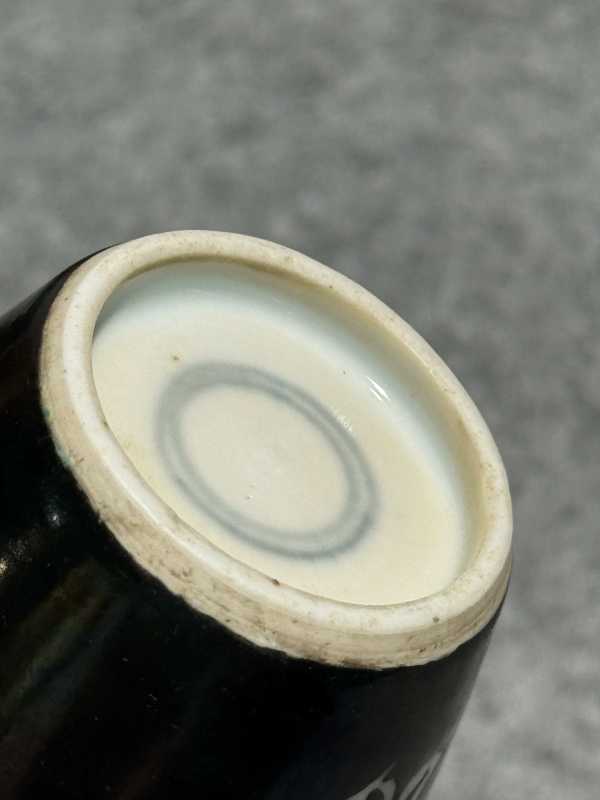 清康熙 墨地留白诗文梅瓶 - 图10
