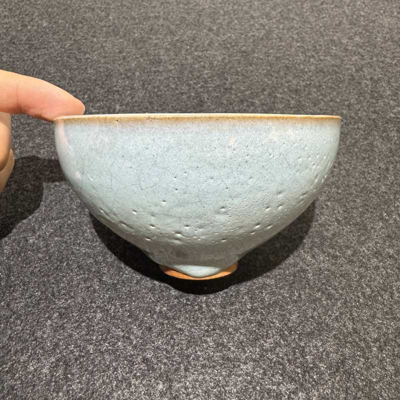 明 钧窑天蓝釉茶碗 - 图3