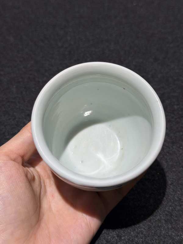 清康熙 青花缠枝莲纹小卷缸 - 图6