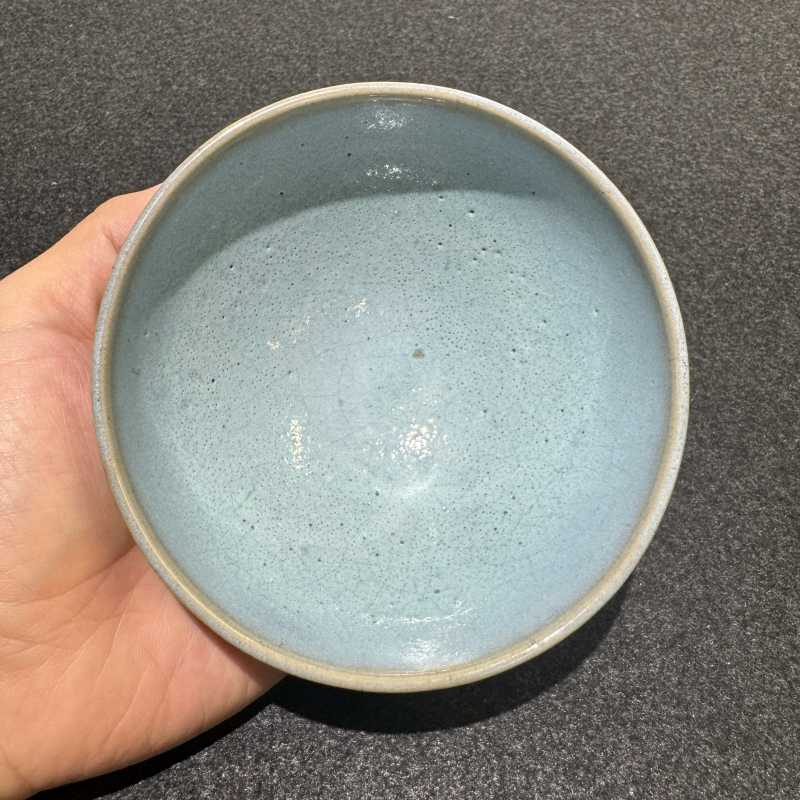 明 钧窑天蓝釉茶碗 - 图6