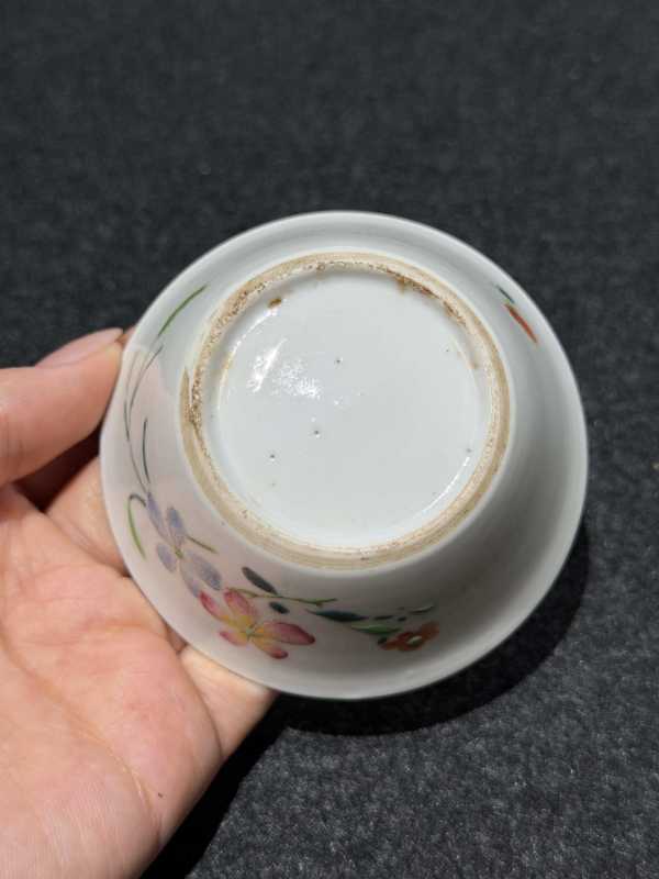 清雍正 粉彩折枝花卉纹马蹄杯一组十只 - 图30