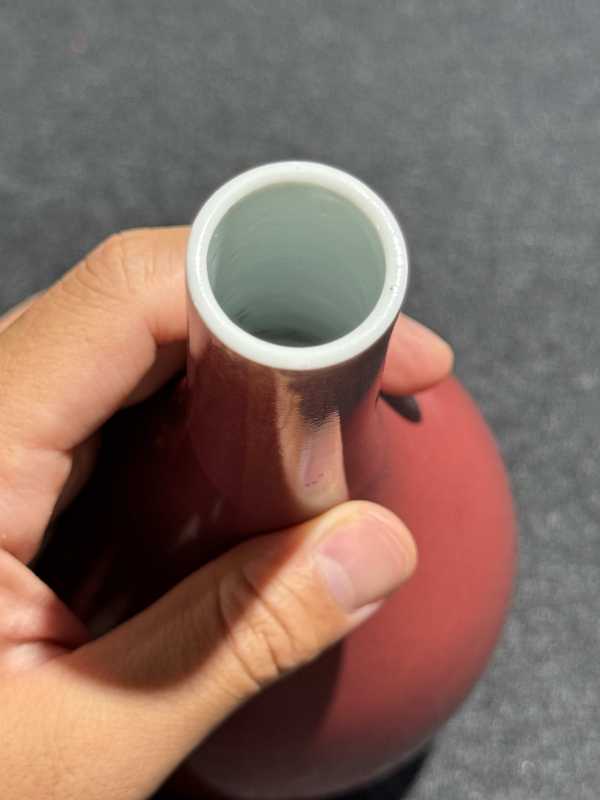 清乾隆 红釉胆瓶 - 图7