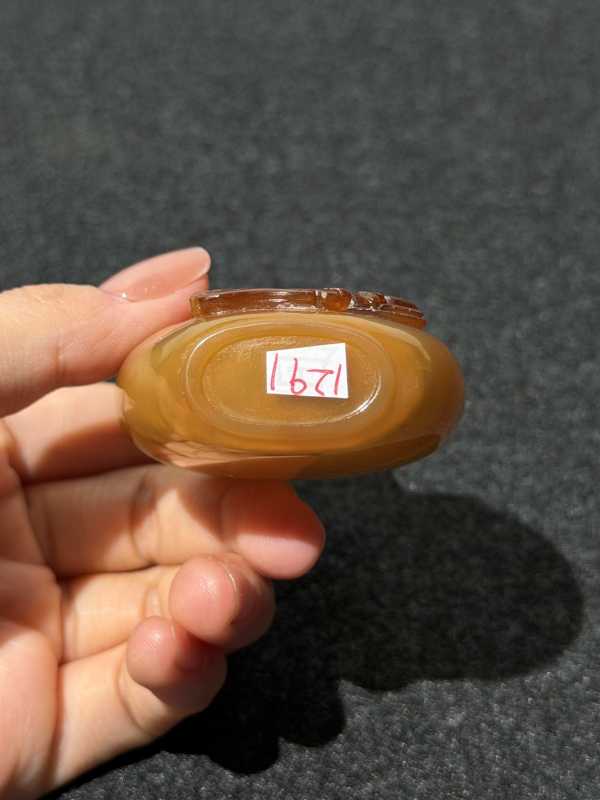 清 玛瑙双鸭图鼻烟壶 - 图7