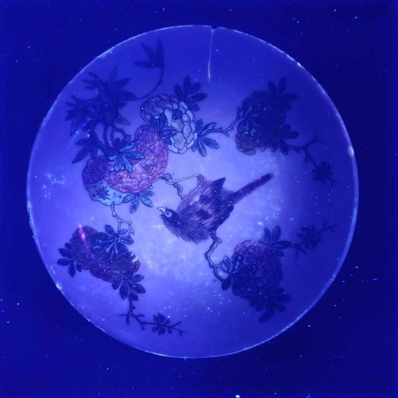 清雍正 广珐琅花鸟纹盘一组六件 - 图16