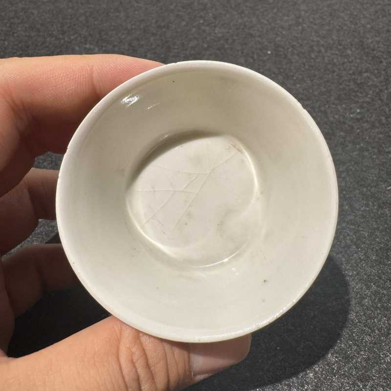 清雍正 墨彩人物故事图马蹄杯一组四件 - 图6