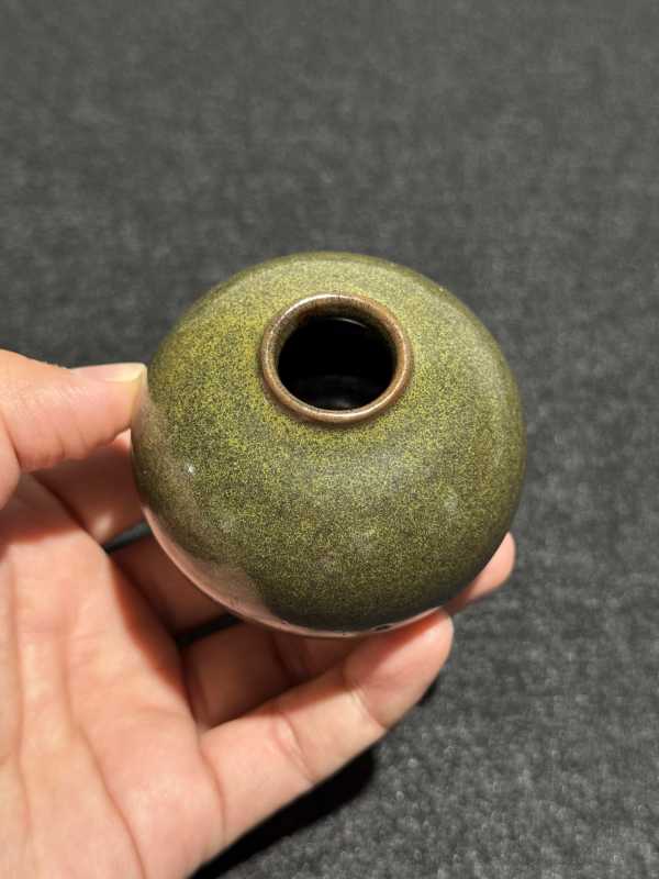 清乾隆 茶叶末釉水盂 - 图4