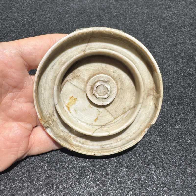 明成化 青花云鹤纹盖罐 - 图9