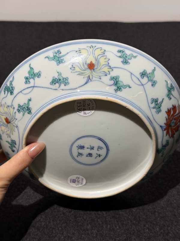清康熙 斗彩花卉纹盘一对 - 图7