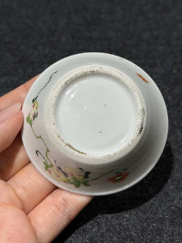 清雍正 粉彩折枝花卉纹马蹄杯一组十只 - 图37