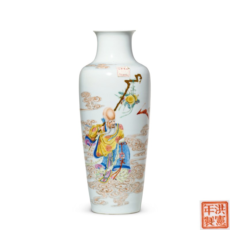 民国 粉彩福寿图观音尊