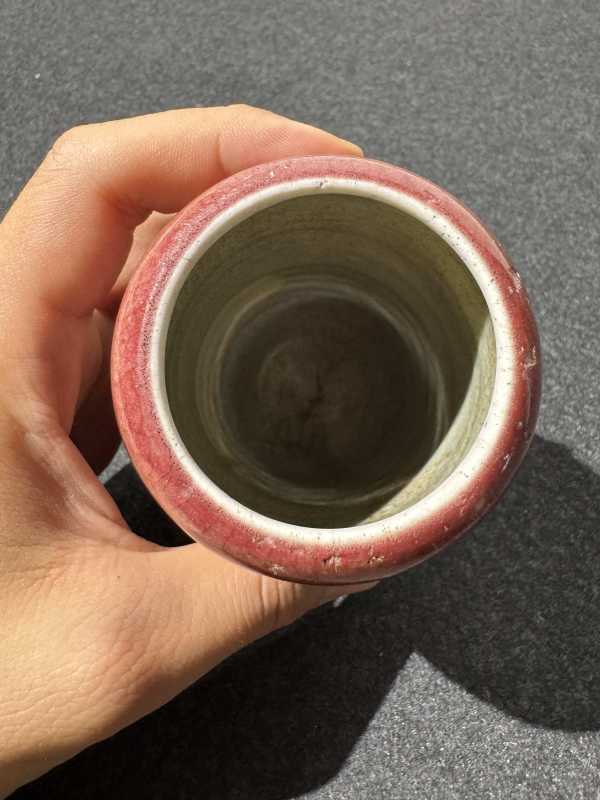 清康熙 郎窑红釉萝卜瓶 - 图5