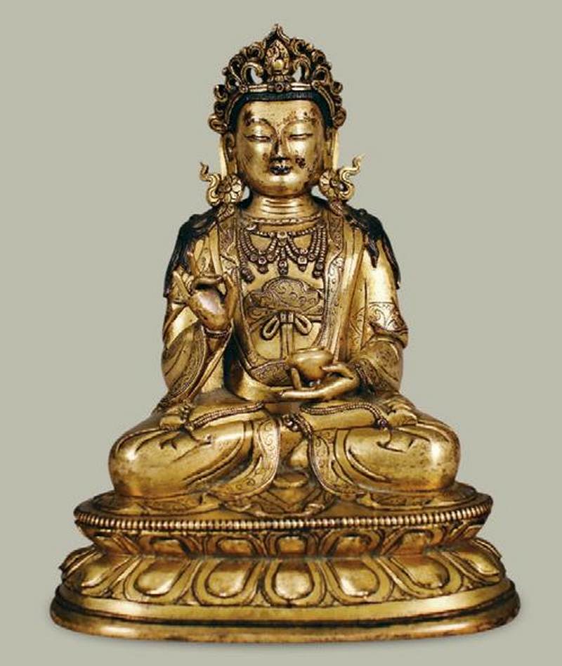 清乾隆（1736-1795年） 观音菩萨像 - 图3