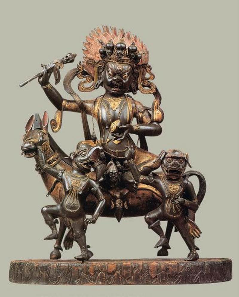 清乾隆（1736-1795年） 摩羯面空行母像 - 图3