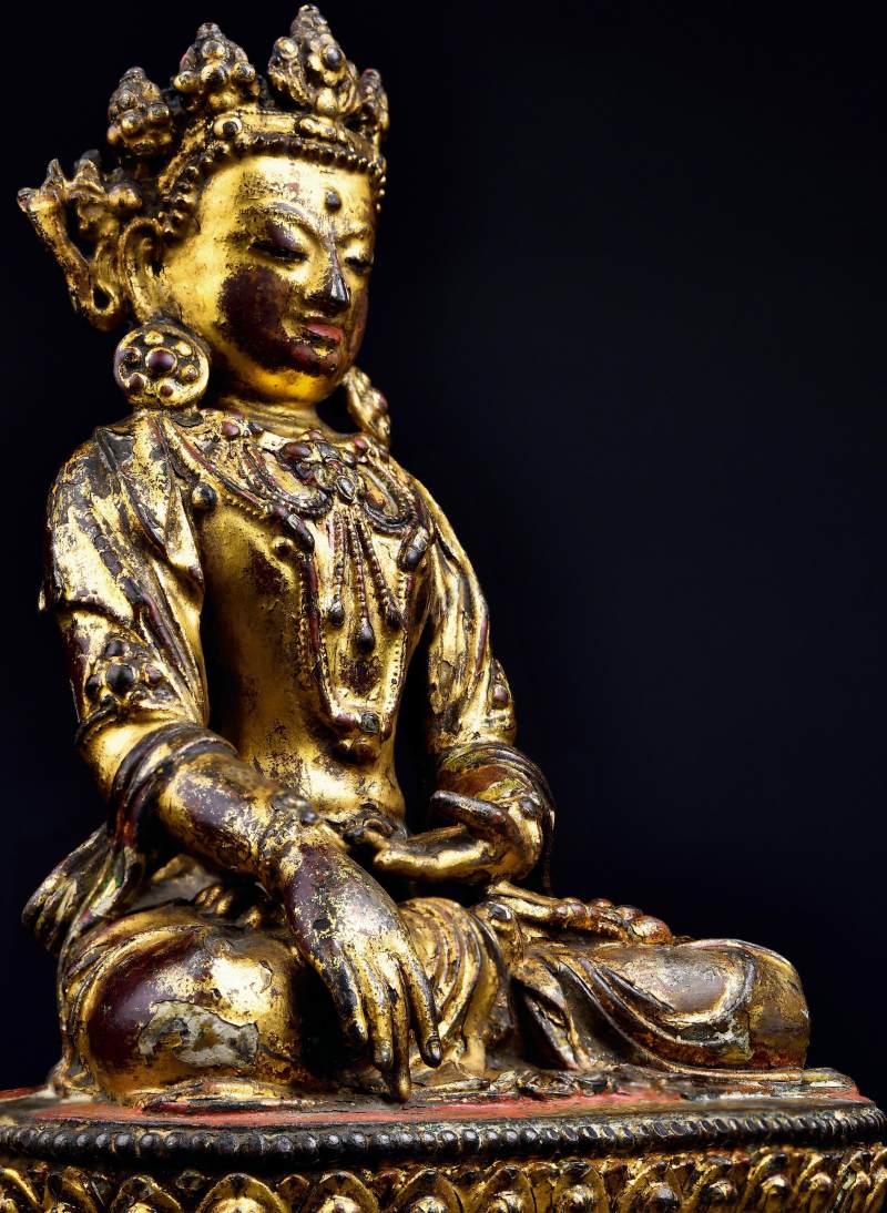 明永乐（1403-1424年）宝冠释迦牟尼佛像 - 图4