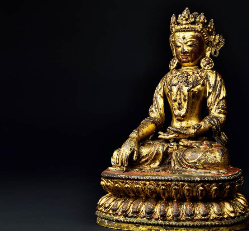 明永乐（1403-1424年）宝冠释迦牟尼佛像 - 图5