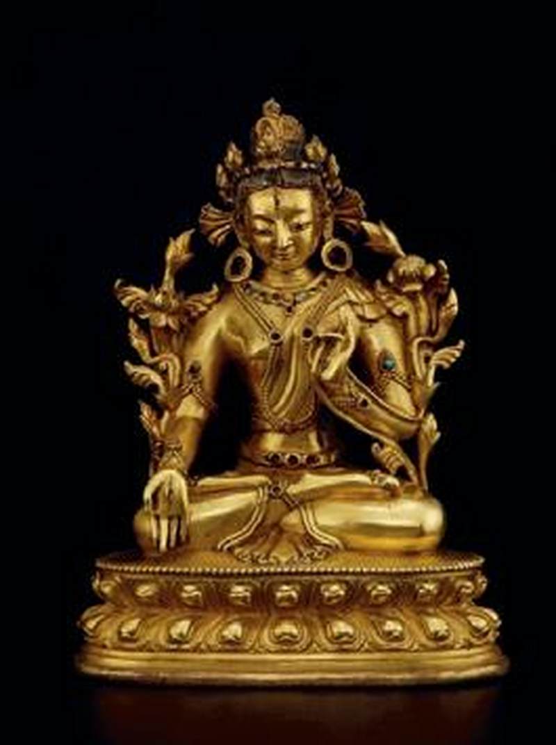 清乾隆（1736-1795年）白度母像 - 图2