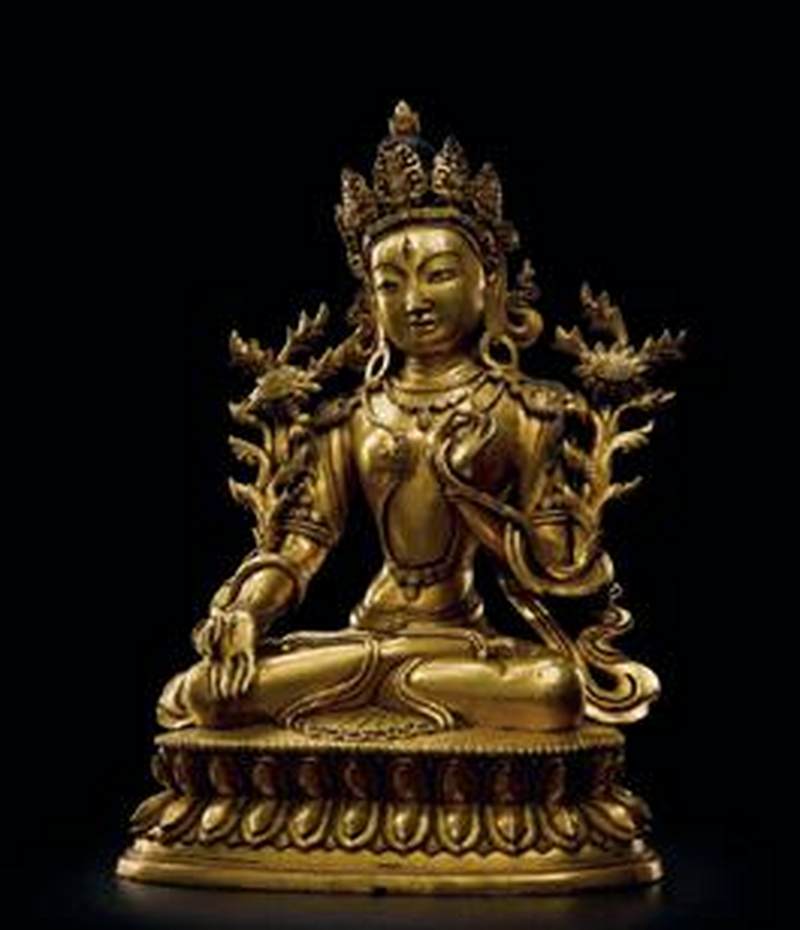 清乾隆（1736-1795年）白度母像 - 图3