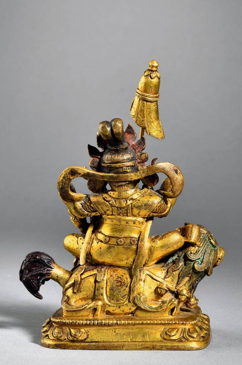 清乾隆（1736-1795年）财宝天王像 - 图2