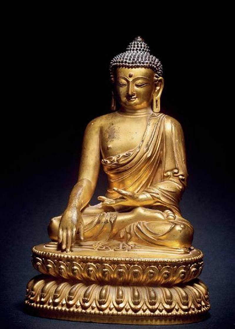 明永乐（1403-1424年）宝冠释迦牟尼佛像 - 图8