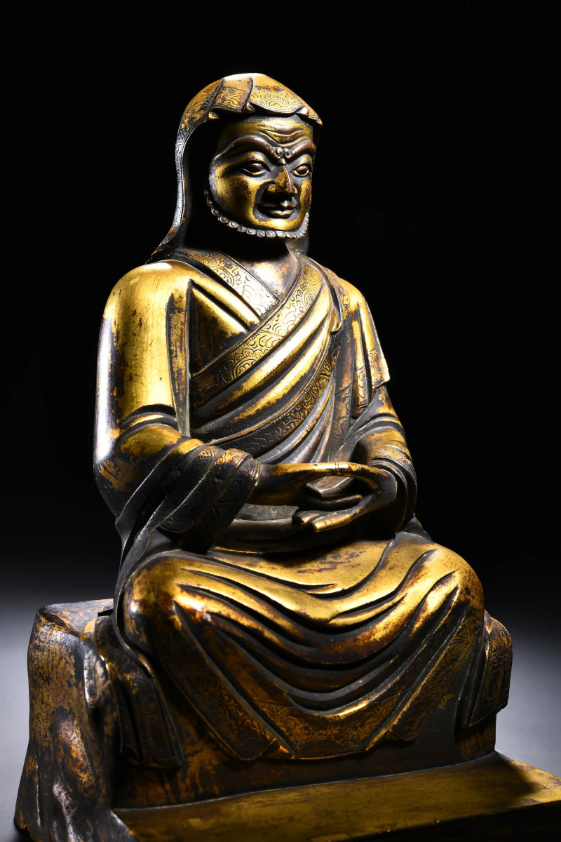 清康熙（1661-1722年） 阿氏多尊者像 - 图3