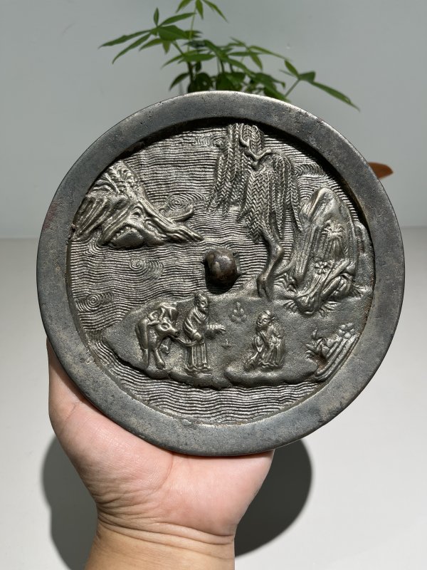 明 许由巢父人物故事纹镜 - 图2