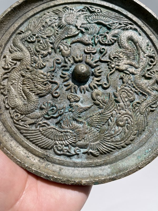 清 双龙双凤纹镜 - 图6