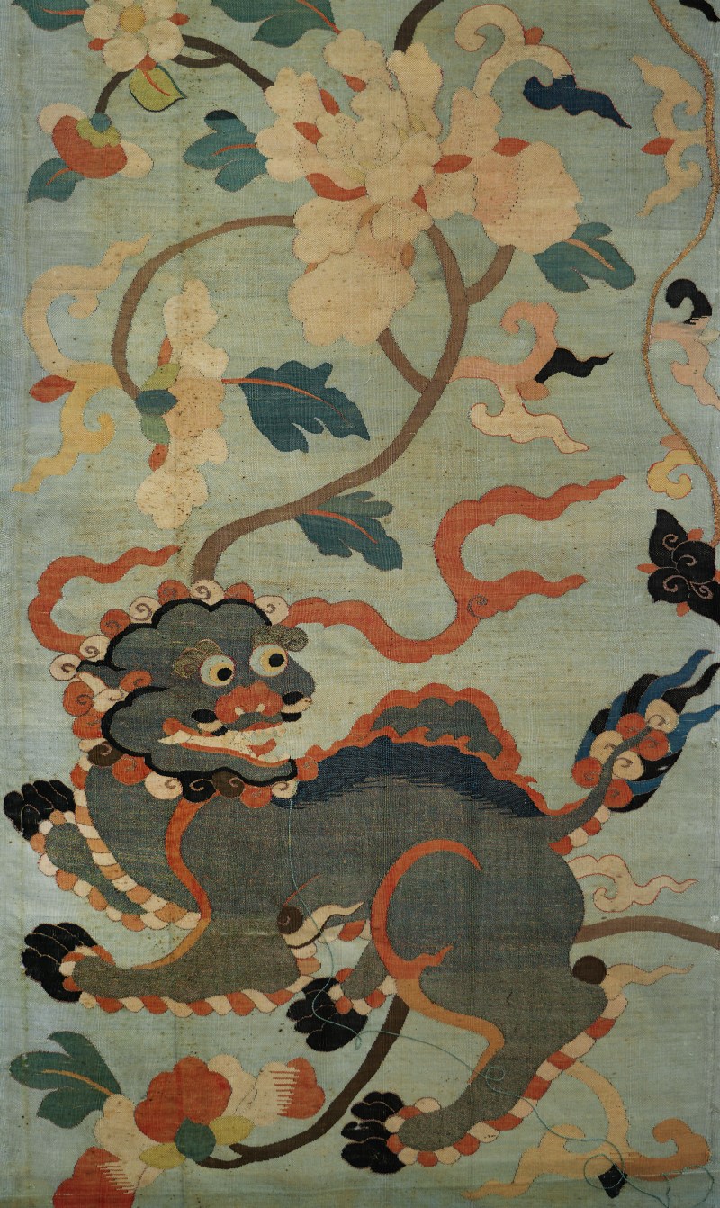 明灵禽瑞兽花卉纹缂丝长卷 - 图3