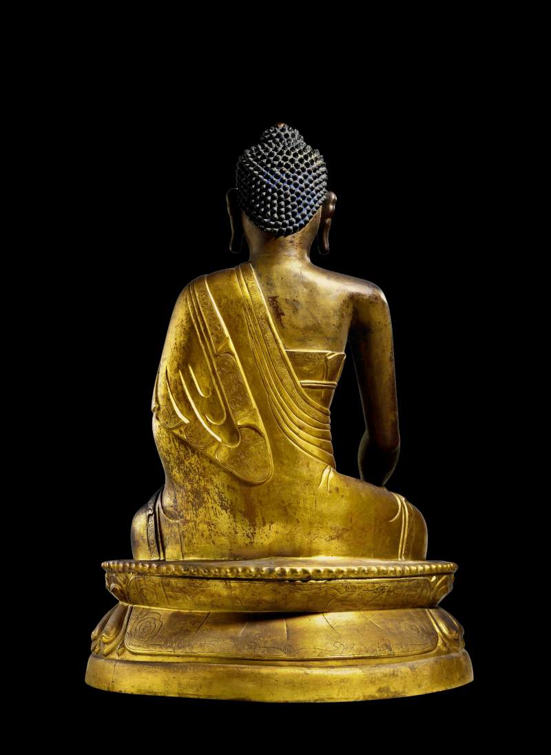 清乾隆（1736-1795年）释迦牟尼佛像 - 图2