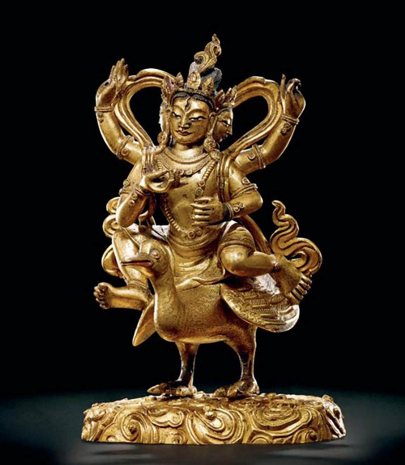 清乾隆（1736-1795年）大梵天像 - 图3