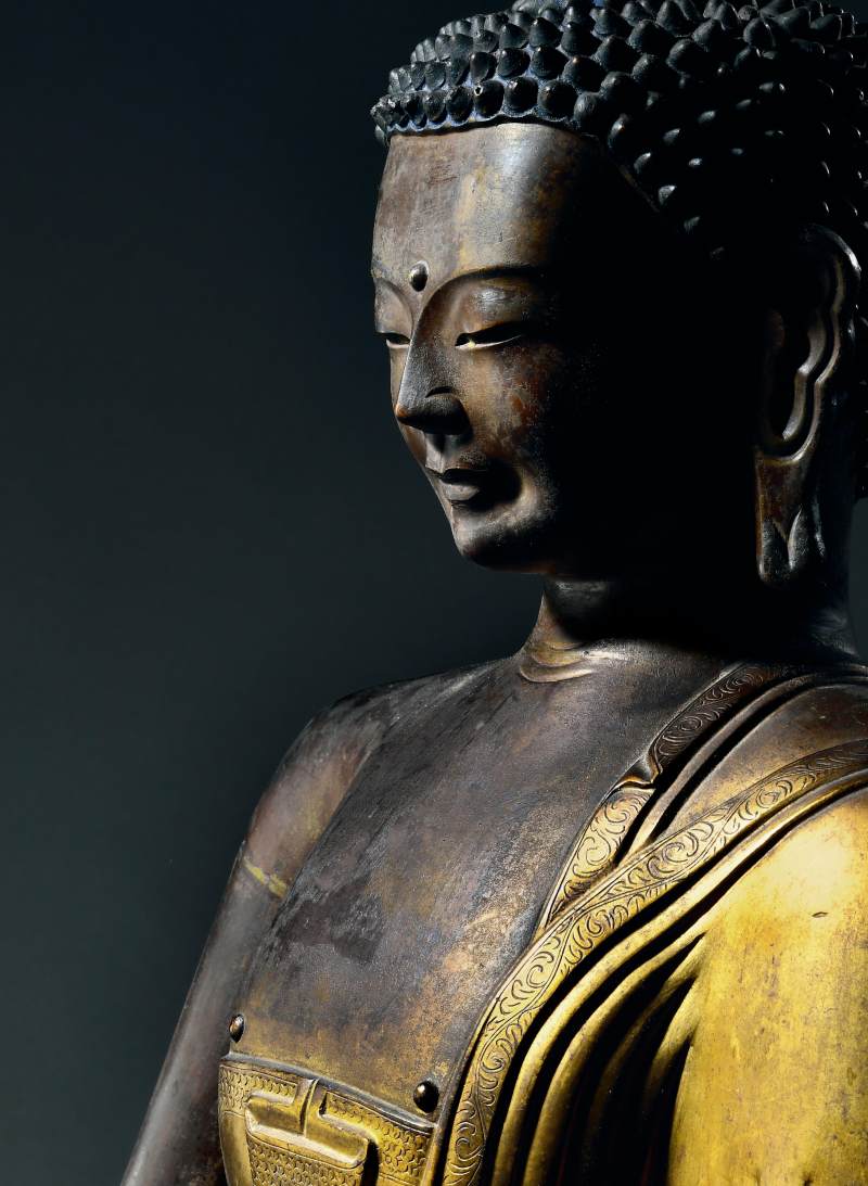 清乾隆（1736-1795年）释迦牟尼佛像 - 图3