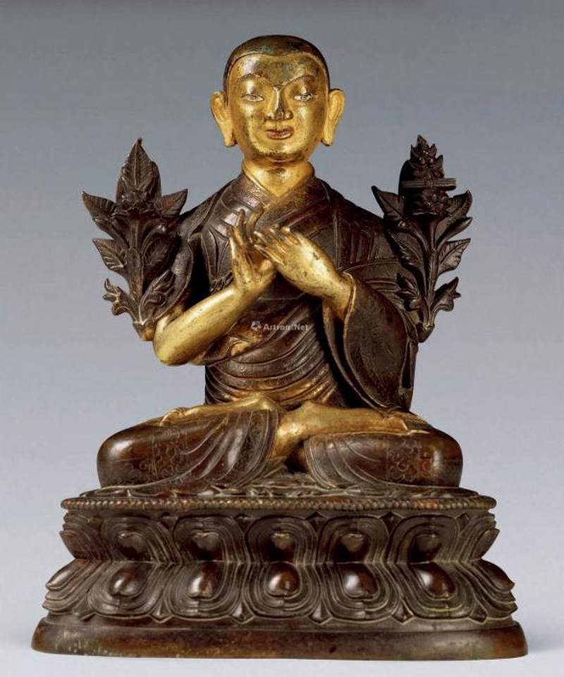 清乾隆（1736-1795年）宗喀巴像 - 图2