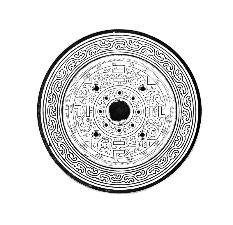 明 “汉有善铜”铭四神瑞兽博局纹镜 - 图8