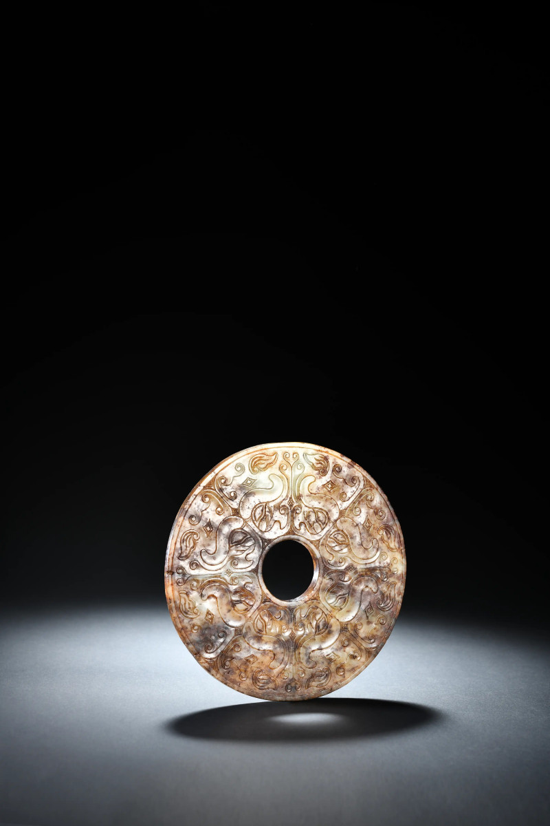 明 《古玉图考》著录 吴大澂、吴湖帆祖孙家藏凤虎纹玉璧 - 图3