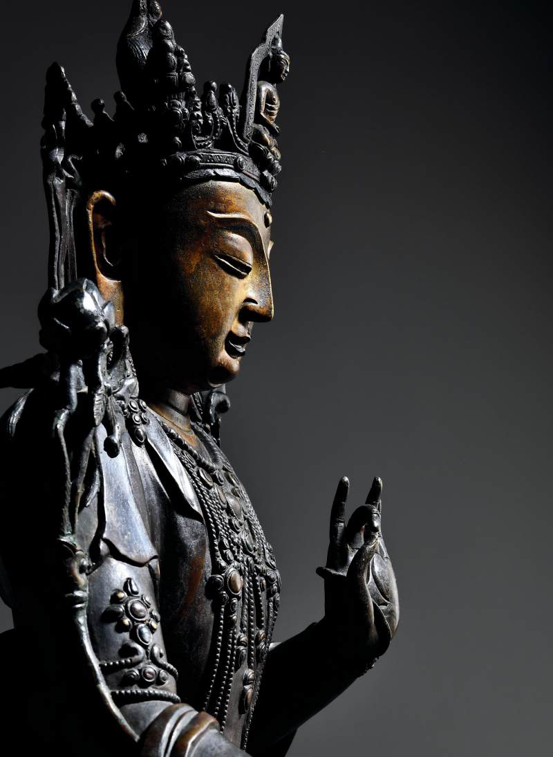 明宣德（1426-1435年）观音菩萨坐像 - 图3