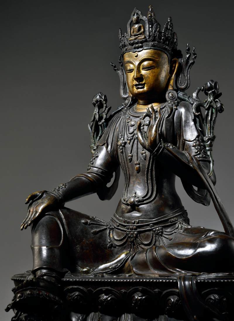 明宣德（1426-1435年）观音菩萨坐像 - 图4