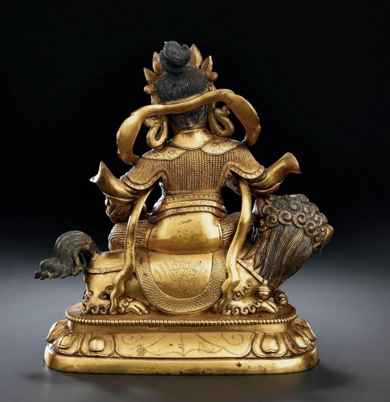 清乾隆（1736-1795年） 财宝天王像 - 图2