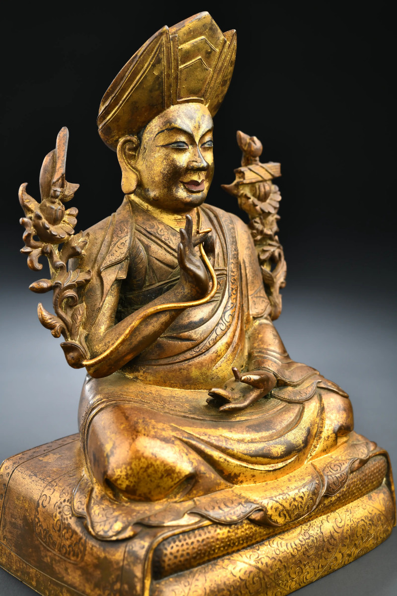 清乾隆（1736-1795年） 三世章嘉・若必多吉像 - 图2