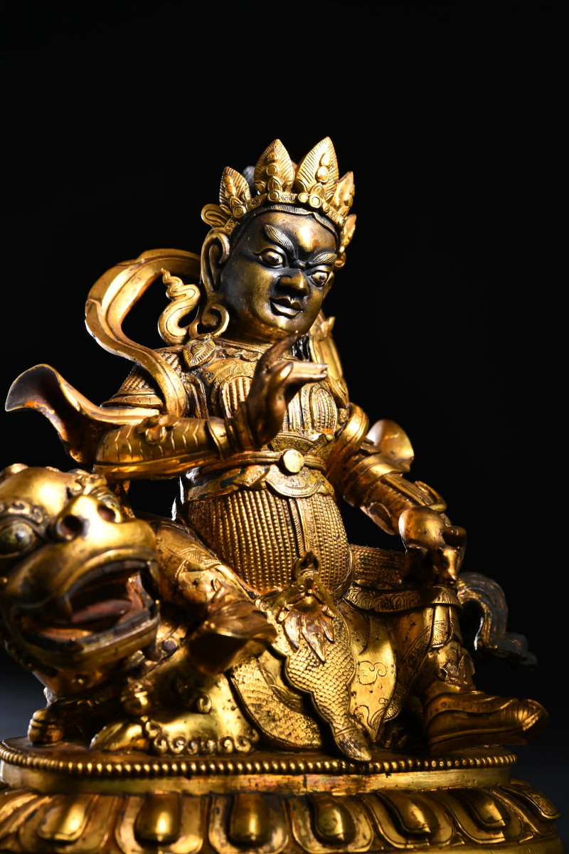 清乾隆（1736-1795年） 财宝天王像 - 图4