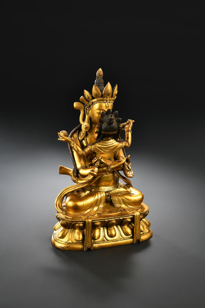 清乾隆（1736-1795年） 金刚持双身像 - 图3