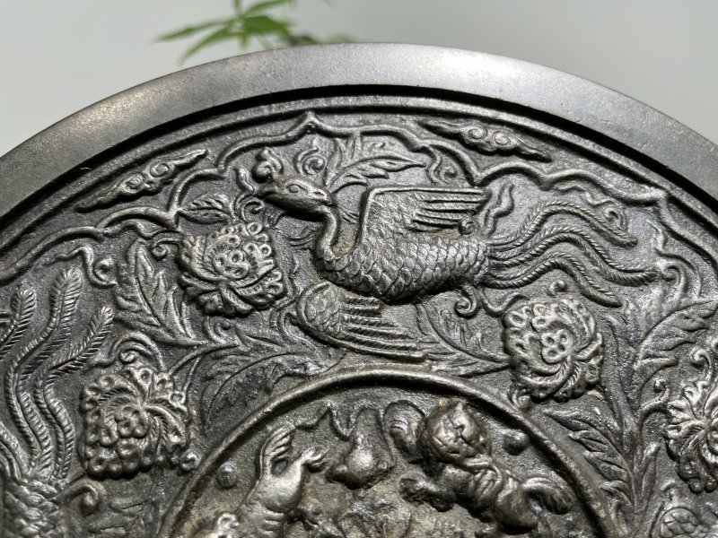 明 四凤穿花纹镜 - 图5