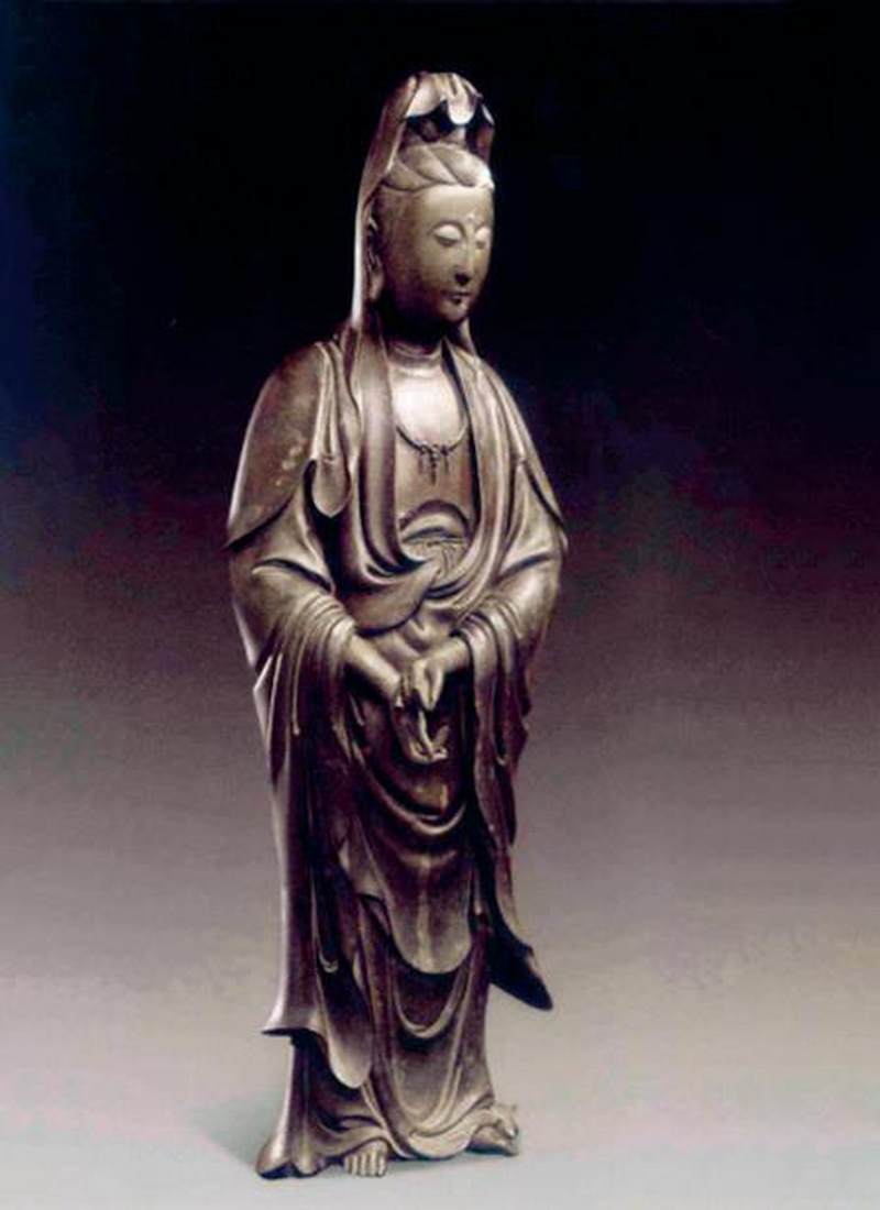 清早期 观音菩萨立像 - 图5