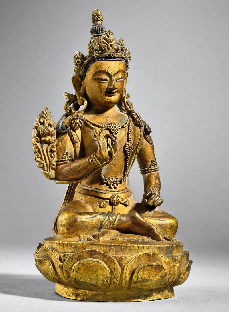 清乾隆（1736-1795年）交脚观音像 - 图2