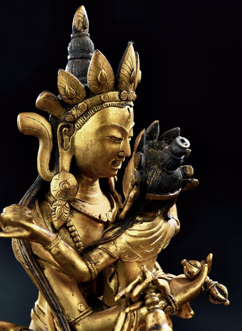 清乾隆（1736-1795年） 金刚持双身像 - 图5